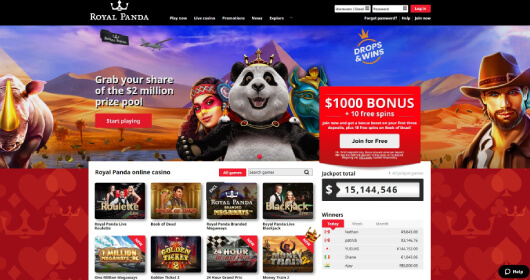 Royal Panda homepage
